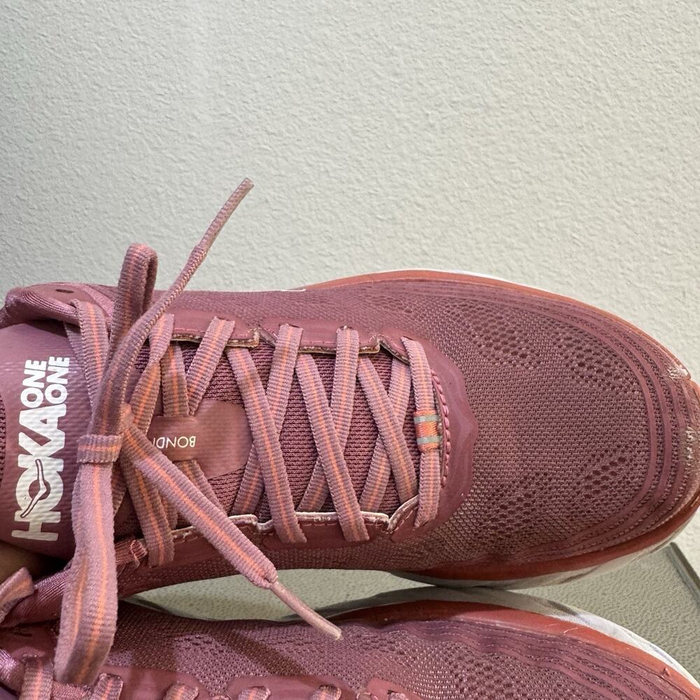 Hoka One One Bondi 6 Womens 9 Heather Rose Lantana Walk Comfort - Picture 10 of 16